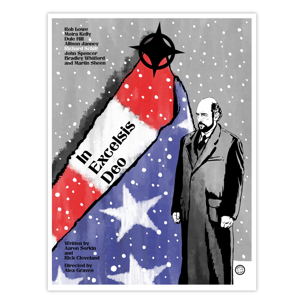 Maybe the first truly great episode of the series (but aren't they all?) is season one's "In Excelsis Deo". A freshmen show running on all cylinders and an incredible performance from  @Richard_Schiff. Find the print here:  http://jjlendl.com/shop/tww-inexcelsisdeo