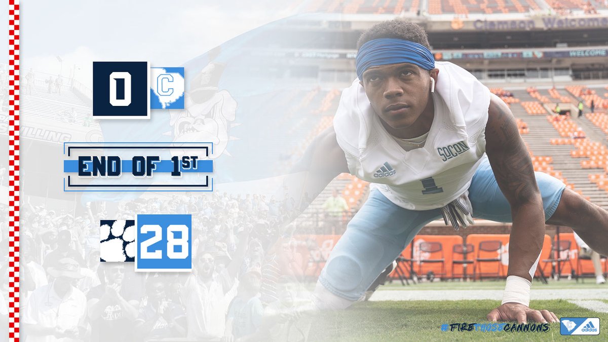 CitadelFootball's tweet photo. The 'Dogs will face a 3rd down as we begin the 2nd quarter.

#FireThoseCannons https://t.co/meABqDT4V8