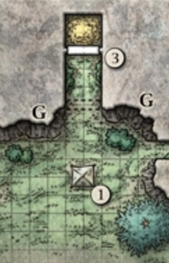Outside the Tomb of the Nine Gods (the big dungeon at the end of the adventure), we find Area 3, the False Entrance encounter. (2/x)