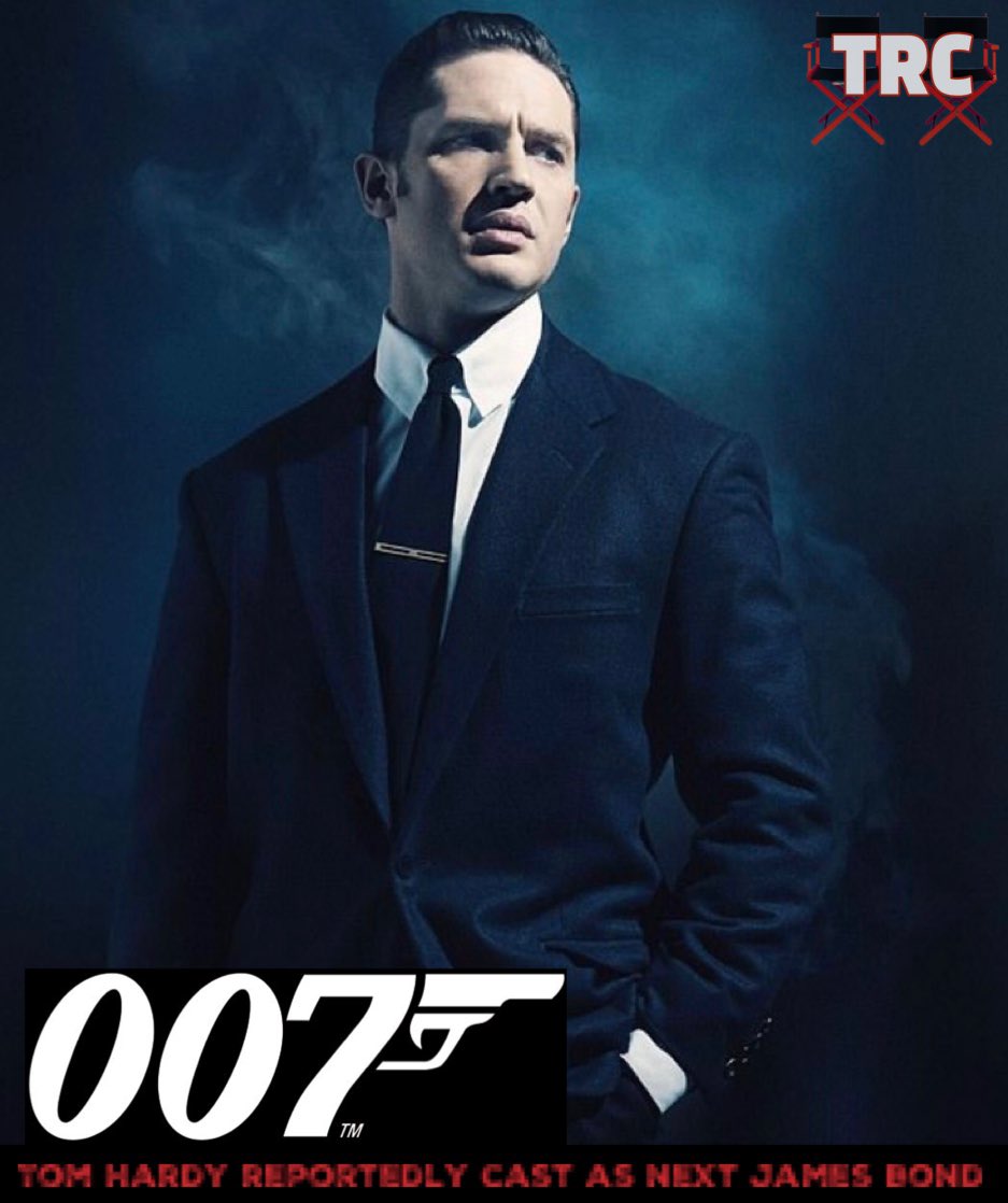 roughcut_pod's tweet photo. Tom Hardy has reportedly been cast as the next James Bond. Thoughts??
.
.
.
#jamesbond #007 #danielcraig #tomhardy #jamesbond007 #notimetodie https://t.co/f00LxnGKJZ