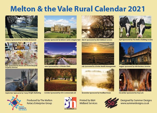 Excited that our 2021 calendar has arrived & available online & in local venues next week. Watch this space for more info @meltontimes @theeyeradio @MeltonDirectory @meltonrotary @visitmelton @VisitBelvoir #melton #rotary #enterprise #calendar