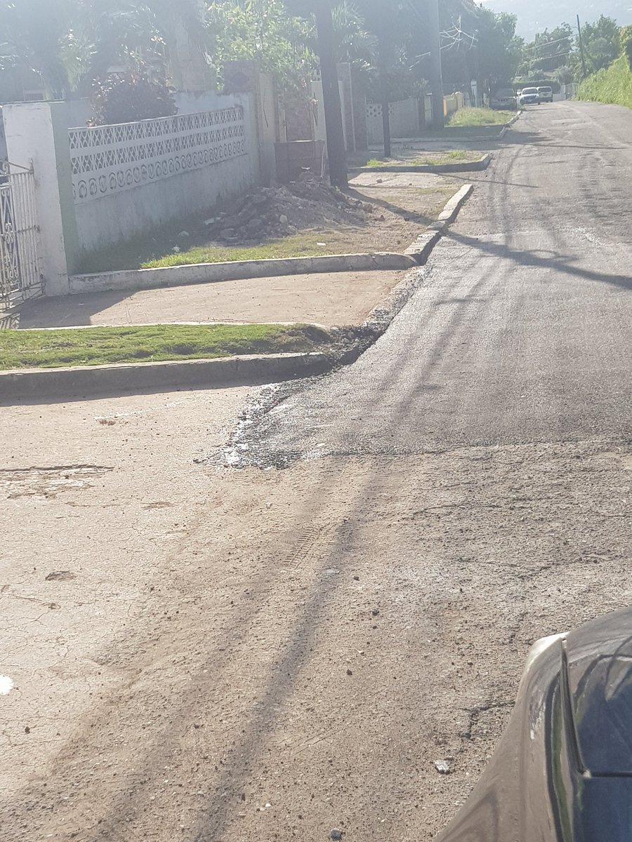 laydeesham's tweet image. Dear @NWA_JA and @NWCjam the same energy taken to fix the road, it would be appreciated if that energy is taken to remove the debris. Thanks in advance! #poorworkmanship
