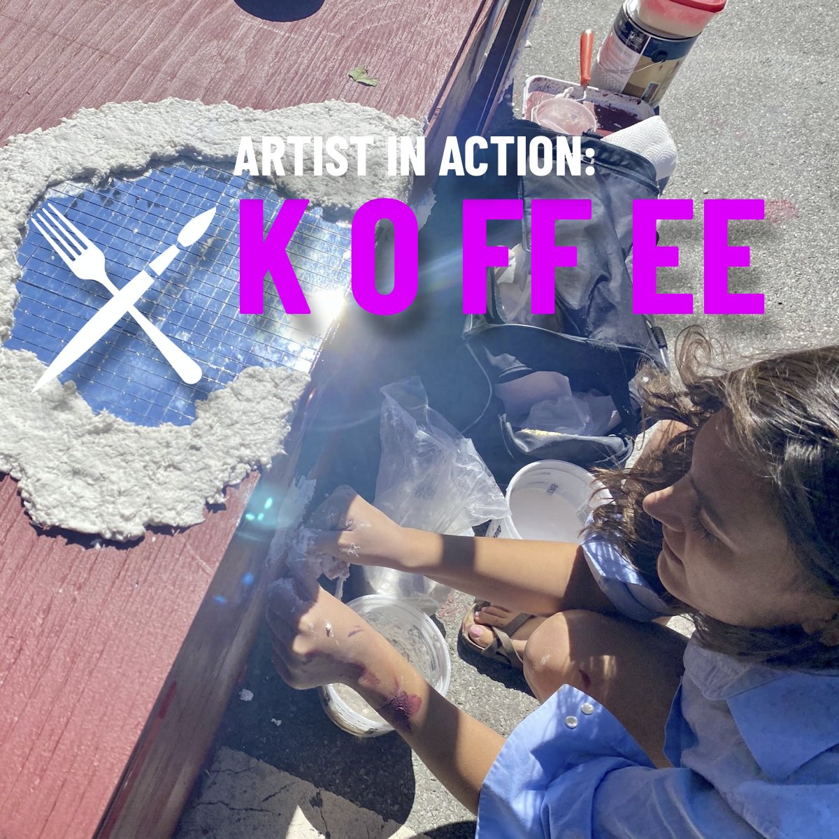 Artist @Koffee_Creative on day 2 of plaster, glass tile, wheat paste, paper and paint adorning Greenwich Street Tavern.
Coming back Sunday and Monday evening to see her creativity at work!
#greenwichstreettavern #Tribeca #StreetArt #OutsideDinning #koffee_creative #curbsidecanvas