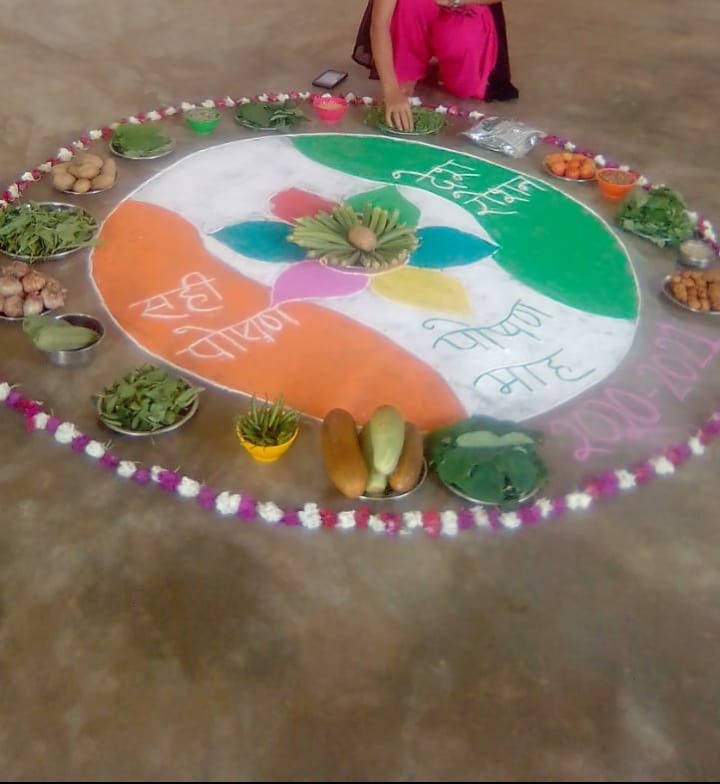 WBemetara's tweet photo. "Sahi Poshan Desh roshan"
 nutritional talk through rangoli ART
@BemetaraDist @ShivAnantTayal @SPreraks @wcdposhancg @tini_tatatrusts @ChhattisgarhCMO @DPRChhattisgarh @MinistryWCD @WCDCgGov https://t.co/9M0upL2HcH