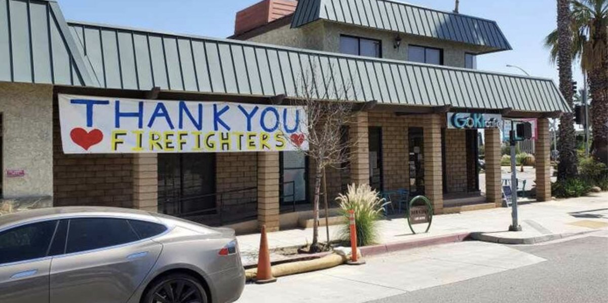 downtownarcadia's tweet photo. We❤️Firefighters. To express our gratitude, we opened an account at @CafeGoki and @_hypercoffee.  Firefighters can stop by to get a complimentary drink.  #bobcatfire  @Angeles_NF @ArcadiaFireDept @Monrovia_Fire @ProtectArcadia @CitySierraMadre https://t.co/MskNlO2ezV