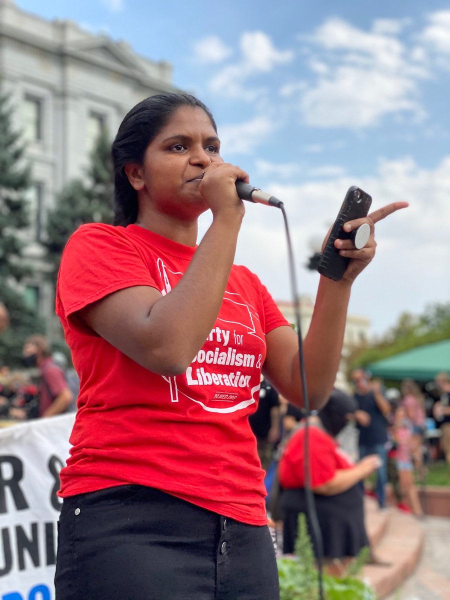 “We need a different type of political and economic system. And that system is socialism. I’m not afraid to say it: I am a socialist!What we need is a system to meet everyone’s needs. So we’re building a movement not only against police brutality but FOR socialism!”