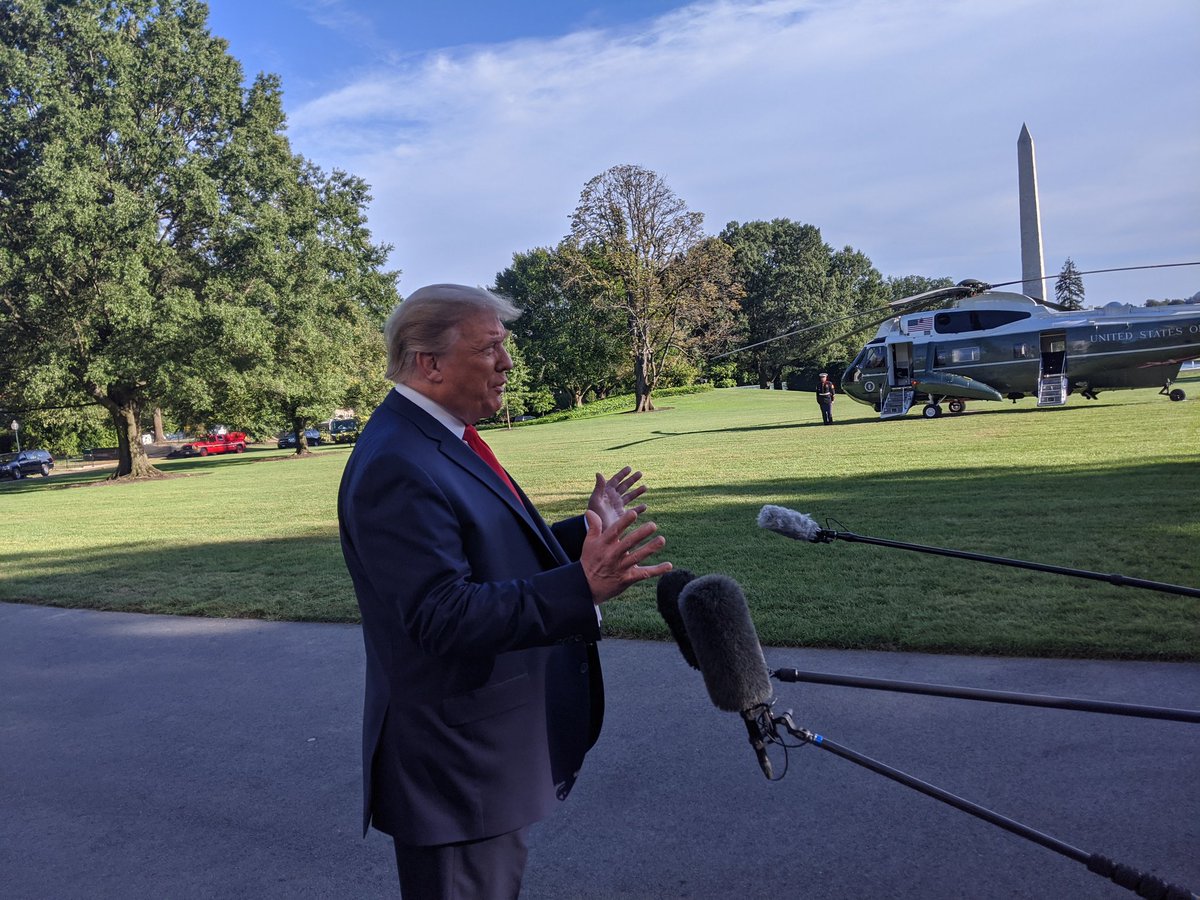 Trump made a lottttt of news just now leaving the White House. He said he has approved the TikTok deal in concept, that he thinks his Supreme Court nominee will be a woman, that he thinks it's likely next week and that he would prefer a vote before the election.