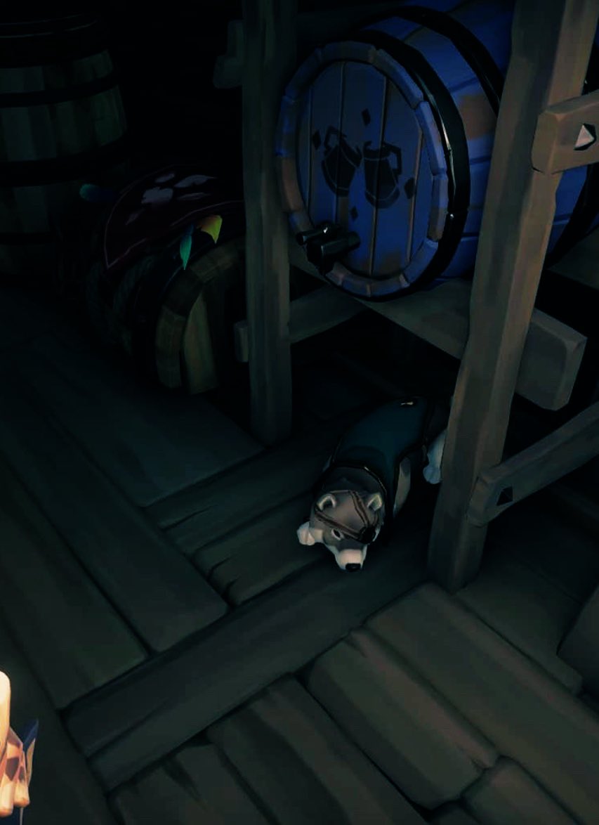 Rubys_Sapphire_'s tweet image. The best bois know to guard the rum! 

#SeaOfThieves #Sot #NewPirate #talklikeapirate