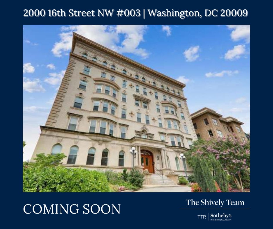 TheShivelyTeam's tweet photo. Coming Soon with The Shively Team! 2000 16th Street NW #003 is an incredible 1 Bedroom, 1 Bathroom condominium on the corner of U St and 16th St, an ideal location!. This property has been stunningly updated with an abundance of luxury appointments. 
#DCListing #DCCondo https://t.co/n6mselZSbT