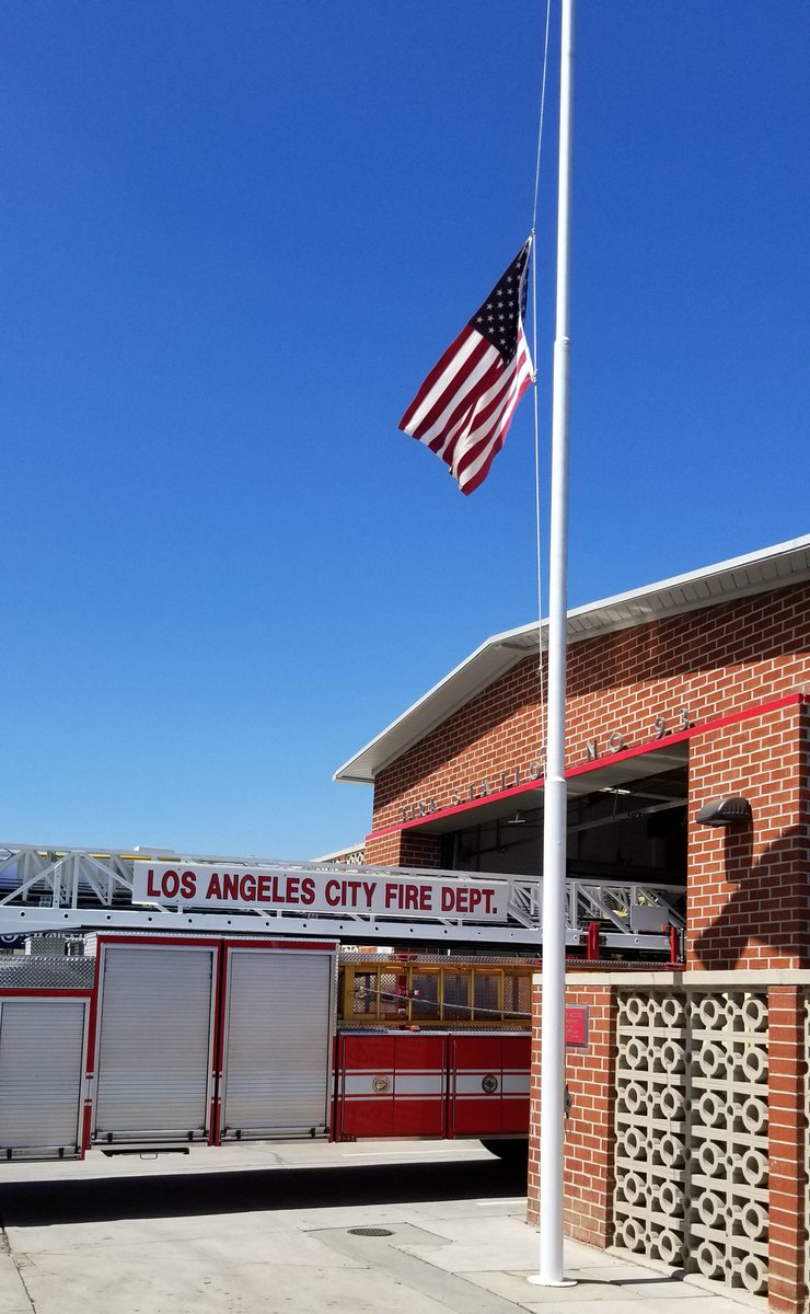IAFFGSTLima's tweet photo. An honor to work today, where we honor our # IAFF Fallen Firefighters. Memorial was cancelled but held virtually this year. @ Fire Station 93 this am we paid reverence to our Fallen Firefighters with half mast flag & line up for this solemn event.
#TeamIAFF https://t.co/tXptOi3dZd