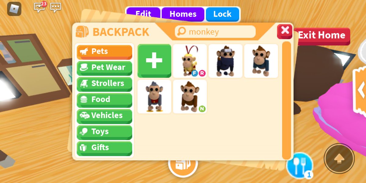 LillianaKetchm2's tweet photo. Any offers on all monkeys please offer??? #adoptmetrades https://t.co/Y6LJQmg9DO