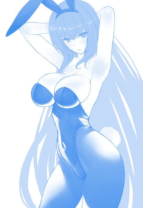 刺し穿つバニー🩱スカサハrkgk 本日の進捗。 #FGO #今日のらくがき 