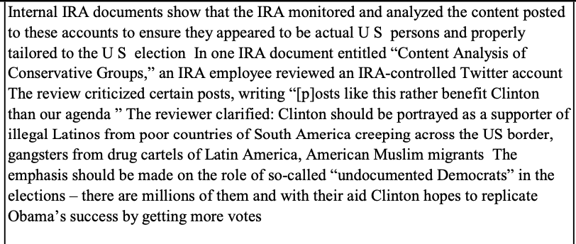 THREAD ON BARR'S PROPAGANDA OBSTRUCTION CONTINUED:Vol. 1 Page 27: Barr redacts Mueller findings that Russian intel was behind pushing the line that America's voting was illegitimate due to election security.