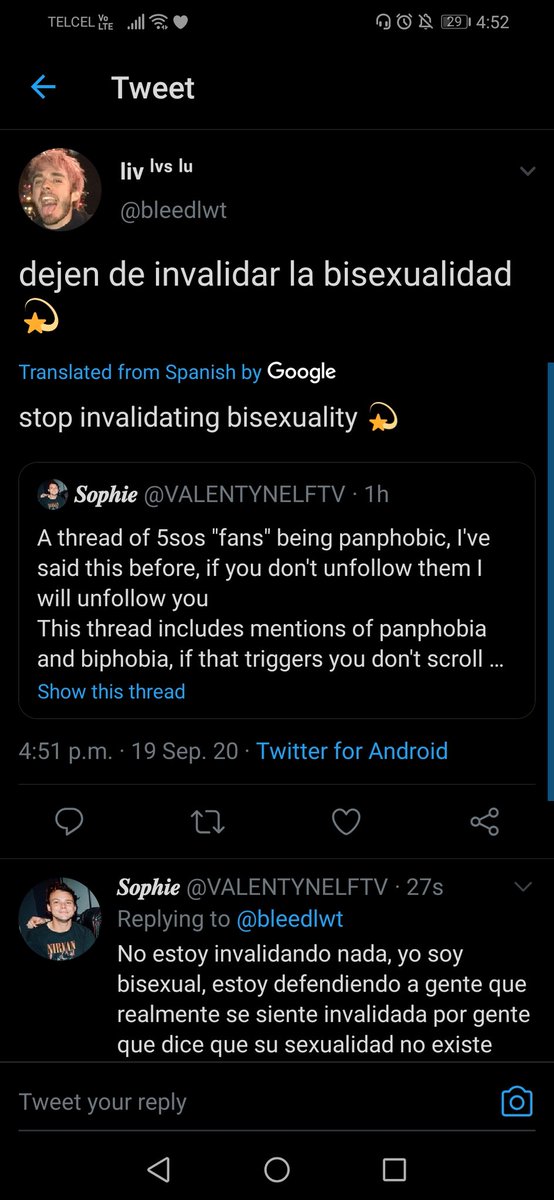 I'm not invalidating anything, I'm bisexual myself, I'm just calling out people who are invalidating others