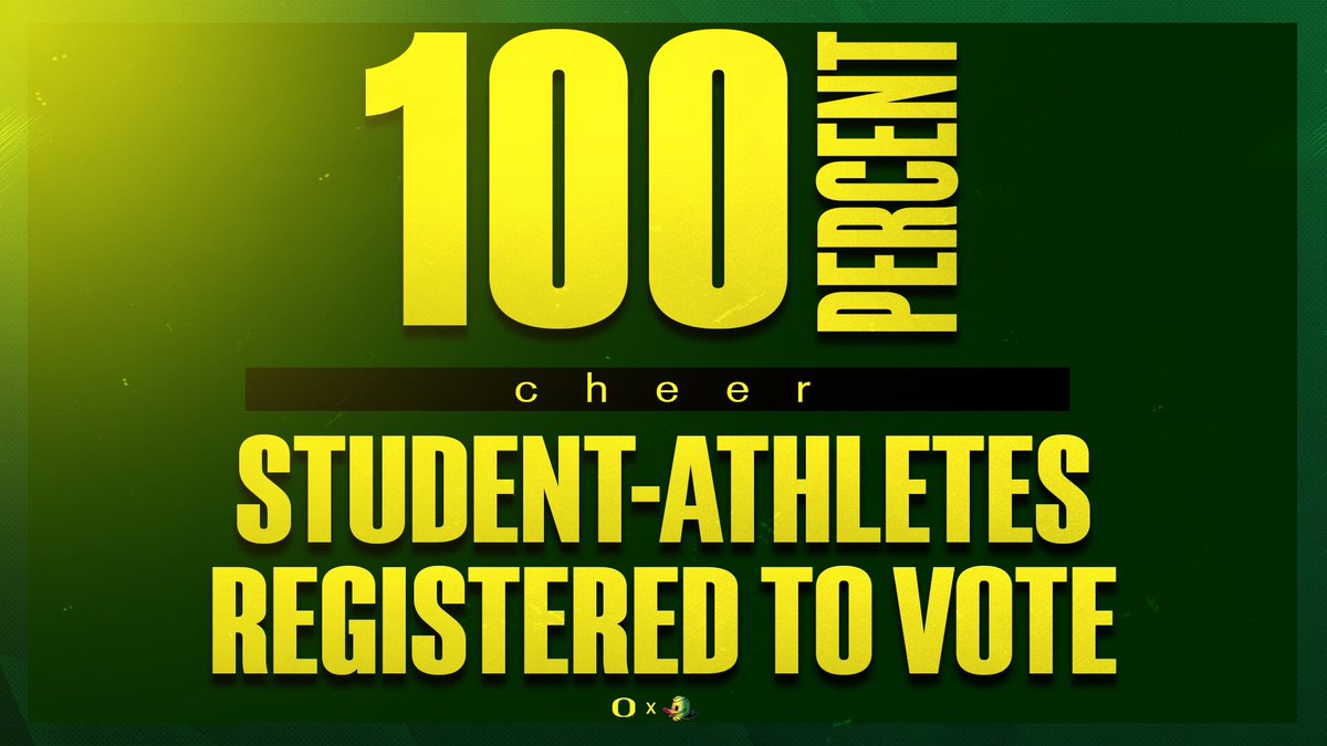 Oregon Cheer keeps it 💯 
 
#DucksVote x #GoDucks