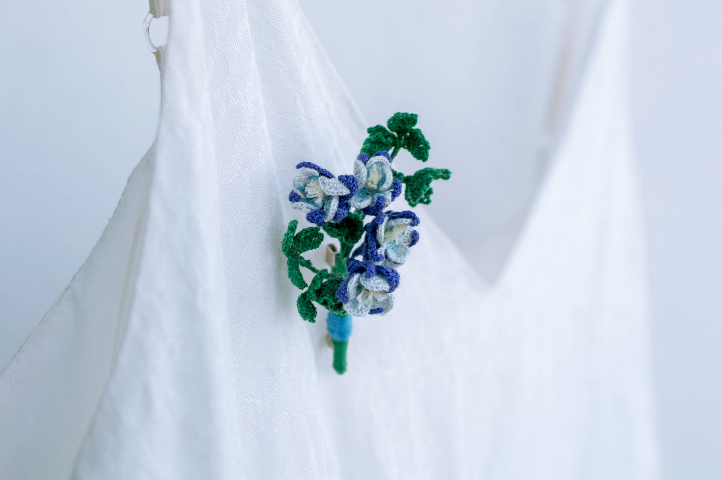perfect gift Blue and white handmade brooch
