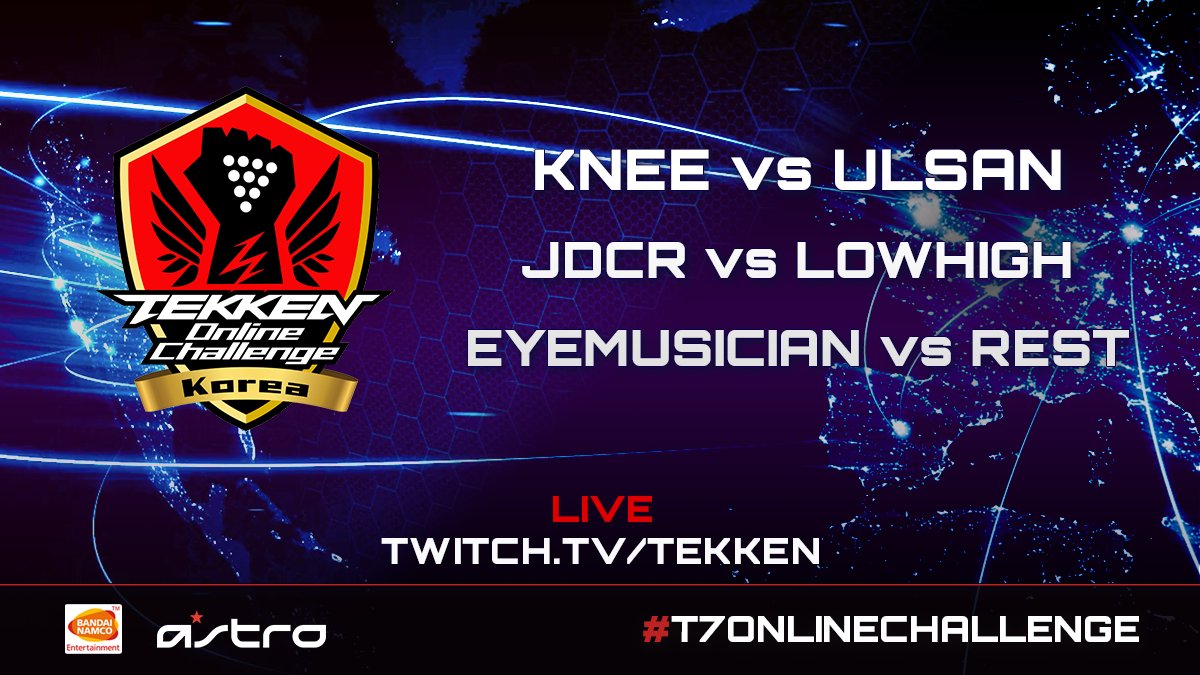 Yesterday's open tournament had a legendary ending with Final Boss <a href="/qudans1987/">qudans</a> standing his ground!

But today we have more epic matches for you as #T7OnlineChallenge Korea Exhibitions begin NOW!

LIVE at twitch.tv/tekken