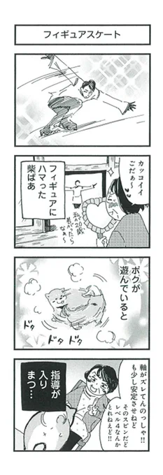 ?『柴ばあと豆柴太』?20歩目「フィギュアスケート」#4コマ #4コマ漫画 #犬  #柴犬  #フィギュアスケート #スピン 