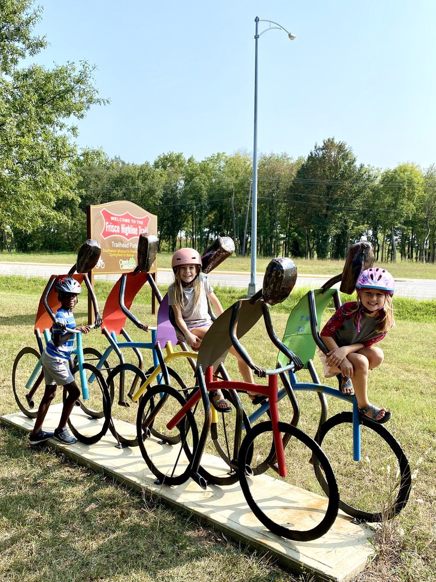 Rode the @OzarkGreenways Frisco Highline Trail between Springfield and Willard for a total of 12+ miles with this crew today.