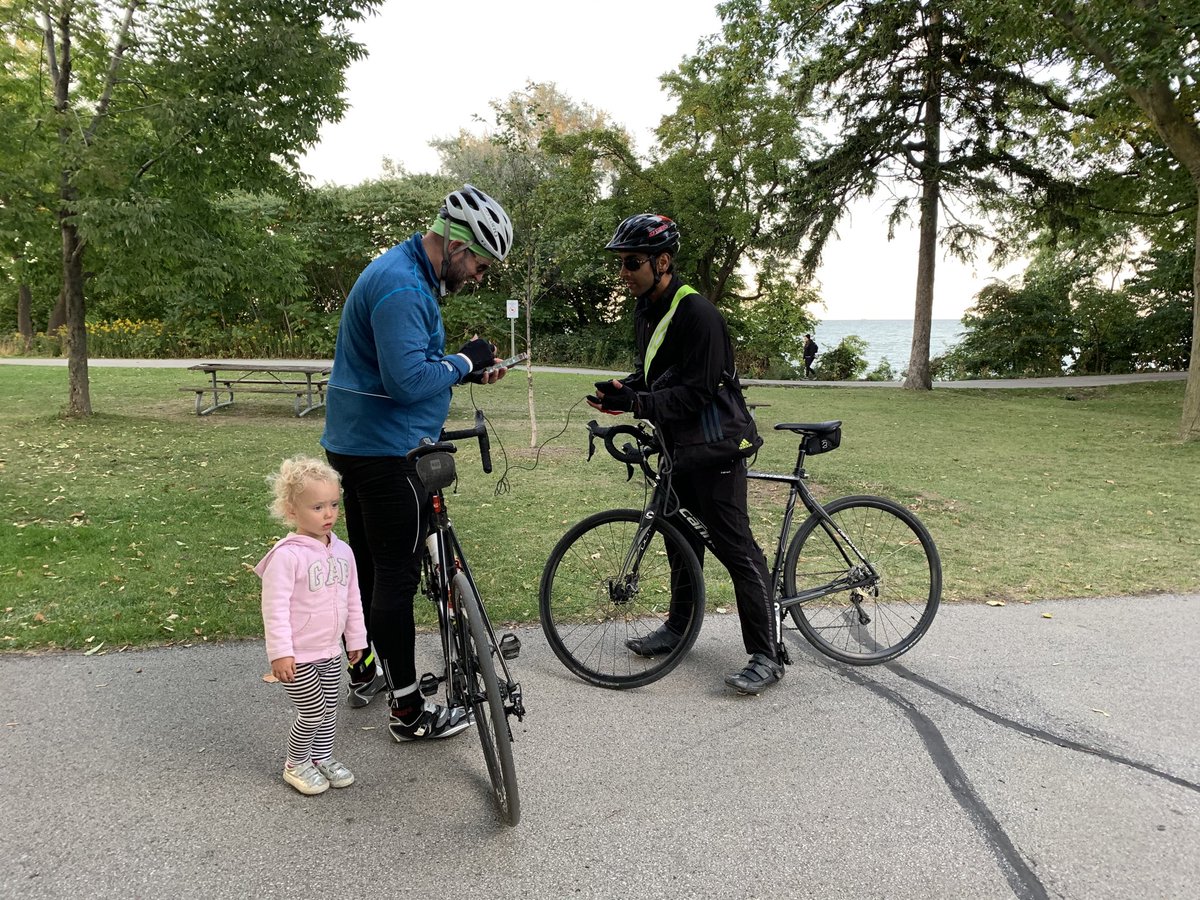 B4UW_ca's tweet photo. Hamilton Halton riders successfully completed their 150km+ ride today in support of ⁦@unitedwayhh⁩ — joined at the finish line by a little supporter! Two days down, one to go...⁦ https://t.co/h1Te4SDbCP