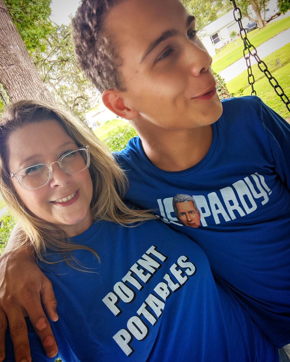 MonGrayRN's tweet photo. After he watches @NBCNews , Grayson watches @Jeopardy every night ... Given his tshirt obsession, I though this was a fun set... I'm grateful he doesn't mind my crazy ideas #Autism #graysongraves #jeopardy #jeopardyfan #autismmom #autismlife https://t.co/zpmAhwQ21W