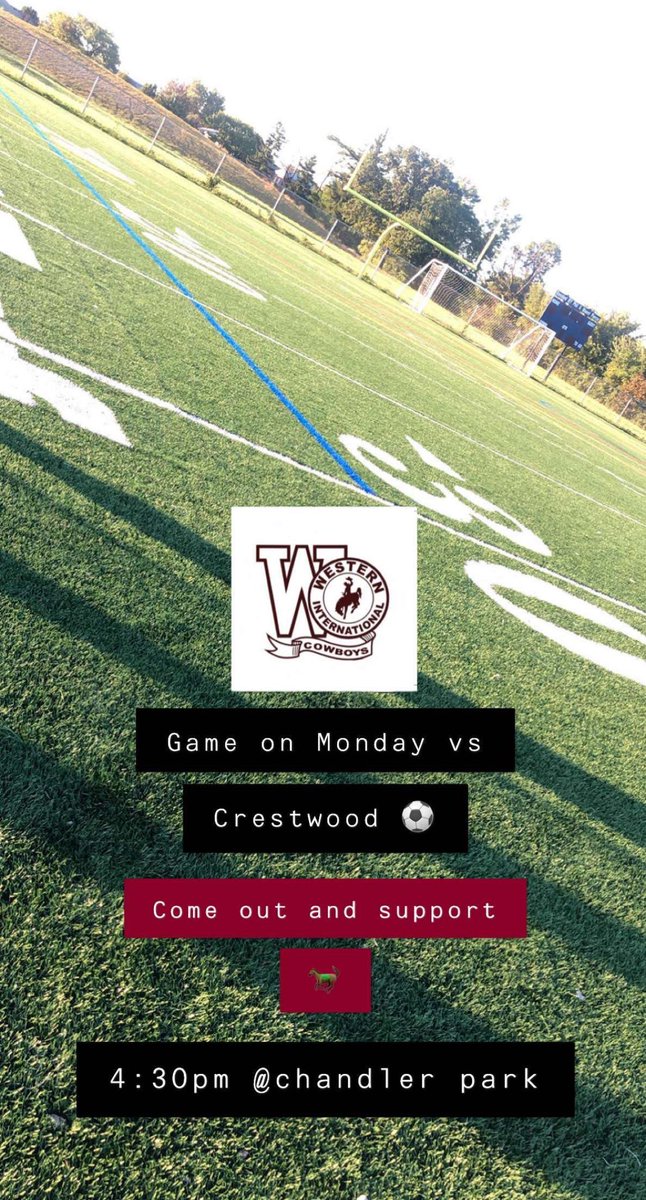 FIRST GAME OF THE SEASON COME SUPPORT YOUR WESTERN COWBOYS 🐎‼️                                          REMEMBER TO BRING YOUR MASK AND WEAR THEM AT ALL TIMES FOR EVERYONES SAFETY🙏