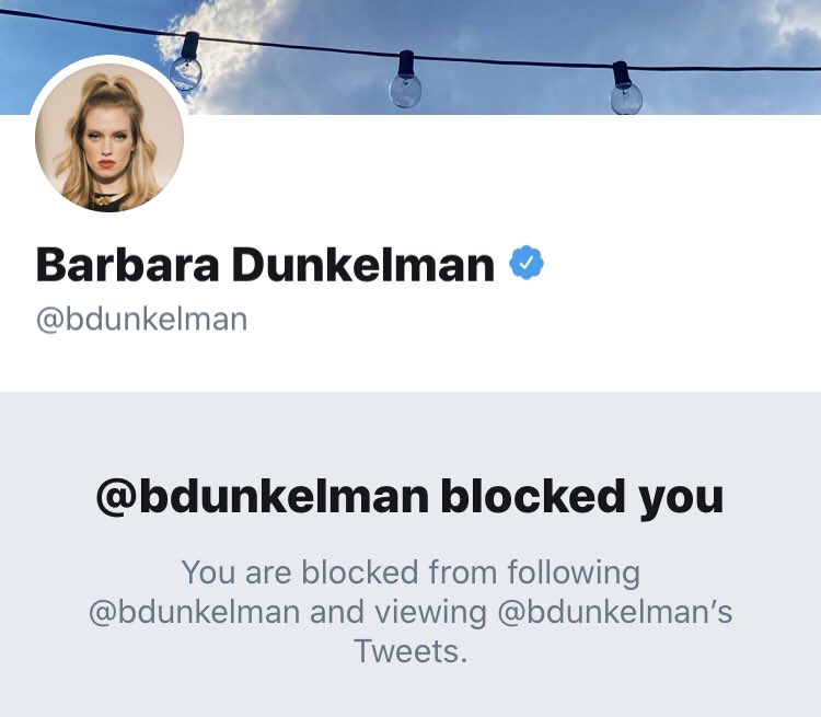 Now  @bdunkelman has blocked me.