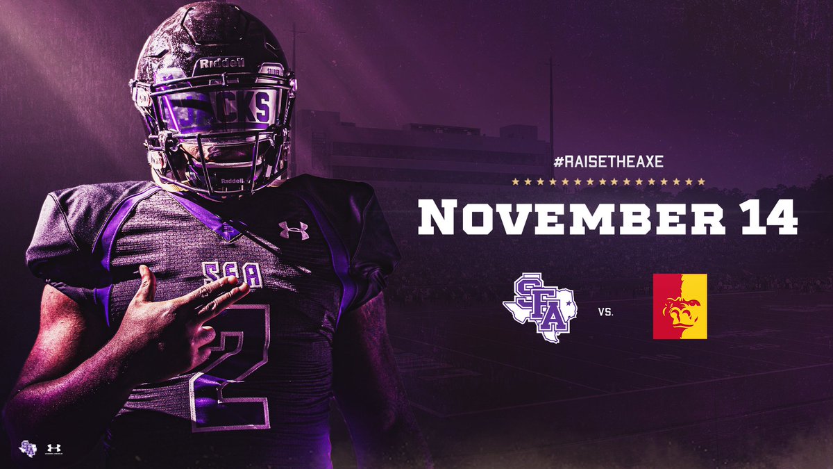 Homer Bryce 🤝 November Football

Name a better duo, we're happy to wait!

Can't wait to take on the Pittsburg State 🦍 at HOME on Nov. 14th

#RaiseTheAxe
#AxeEm
