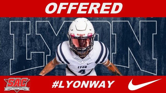 I’m blessed to have received my first offer to play college football from Lyon University! <a href="/LyonHBC/">Chris Douglas 🏈</a> @LyonScotsFball