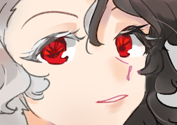 「最近はまつ毛や眉毛も白黒で分けるなど 」|茶丸九のイラスト