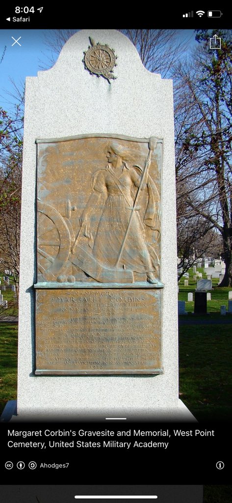 Margaret Corbin is credited as a Revolutionary War patriot for running a cannon after her husband fell in combat.