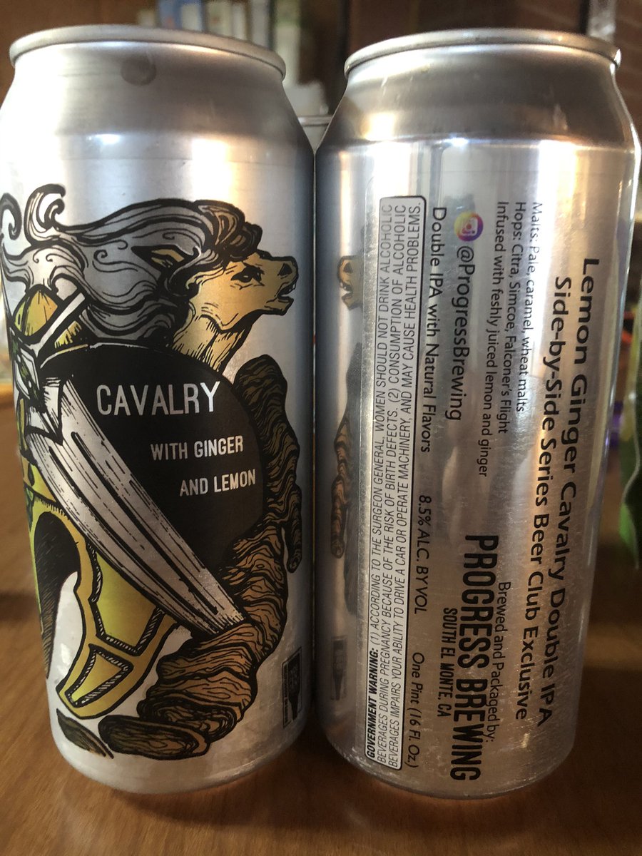 <a href="/ProgressBrewing/">Progress Brewing</a> The second installment of the beer of the month club did not disappoint. Everything in the box has been killer but the champion of the box is this amazing double IPA w/lemon &amp; ginger.  I’ve never had a beer this strong this smooth. Cheers to Diego &amp; Kevin.
