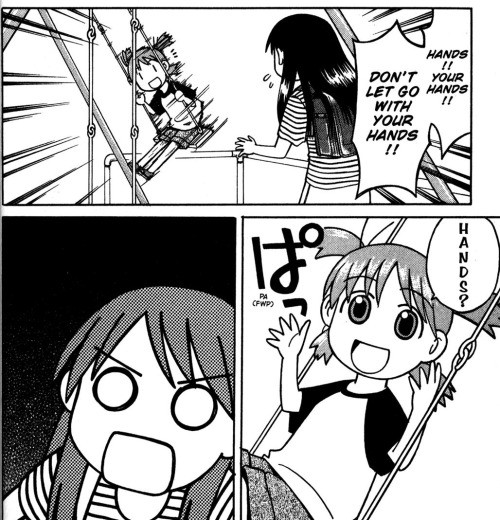 idk why so many ppl liked dis tweet but uh read yotsuba its a heartwarming story abt an eccentric little girl and her adventures!! plus if u were the kind of kid to make potions or look for portals in the woods She Will Resonate! here 4 more pages without context (u dont need it) 