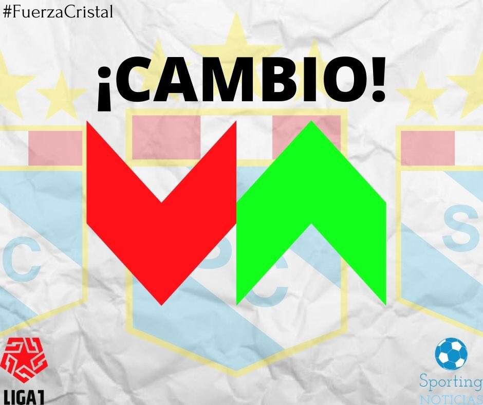 SportingNTCS's tweet photo. #HoyJuegaCristal #FuerzaCristal
Liga1 - Fecha 12
76’ Cambio en Sporting Cristal. Entra Inga y sale Cazulo. 
Sporting Cristal 1-0 Alianza Universidad https://t.co/l2PmRErjM1