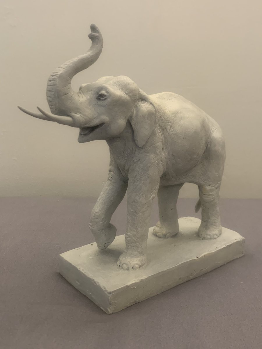 IsaacM6991's tweet image. “Why it’s only a statue! This is an easy job.”

Thank you all for 1000 followers! As promised, I have something special to show - the original Elephant Statue prop from “The Runaway Elephant”! I absolutely love how detailed the sculpture is. Hope you do too, and thanks again!