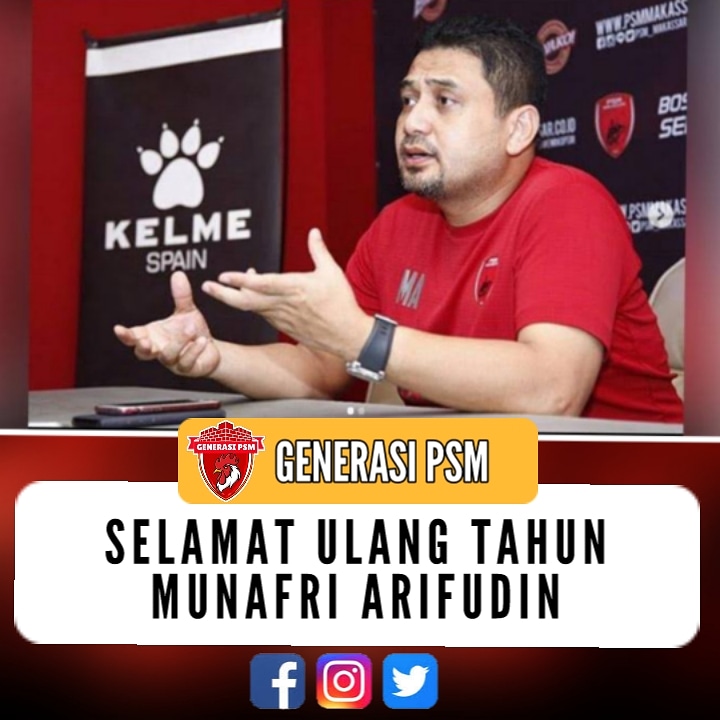 PsmGenerasi's tweet photo. Selamat ulang tahun Pak Ceo @appimika .....
#generasipsm #PSMARISE #psmday #ewakopsm #psmmakassar #jukueja #sirinapacce #a_n_a_r_t_a #bangkitpsm #psmjuara #geinus_ #adaapadenganpsm #sulawesiselatan #bola #liga1 #liga1shopee #ligasatukitasatu https://t.co/V0SgfCLTFv