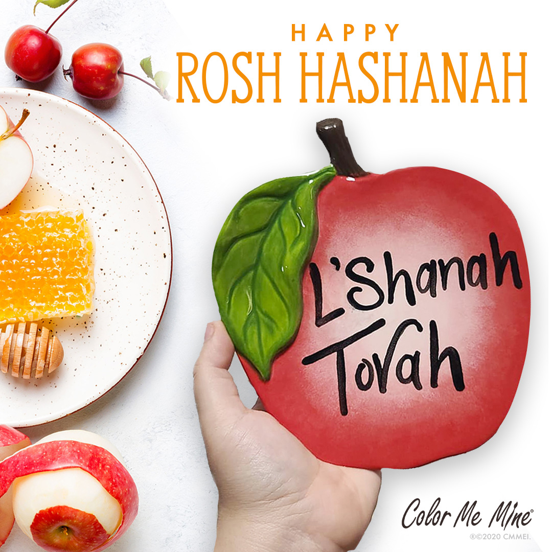 Happy New Year from #colormemine #potterypainting #shanatova #roshhashana #roshhashanah #yomkippur #shabbatshalom