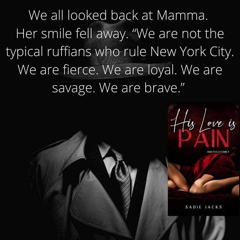 #Ilickedtheamatuccibrothers One-Click the preorder for His Love is Pain (sequel to Chase the Pain) by Sadie Jacks and discover which Amatucci Brother claims your heart! 
His Love is Pain: Amatucci Family Book Two by Sadie Jacks
 releases September 25.
amazon.com/dp/B08FXX3QZV