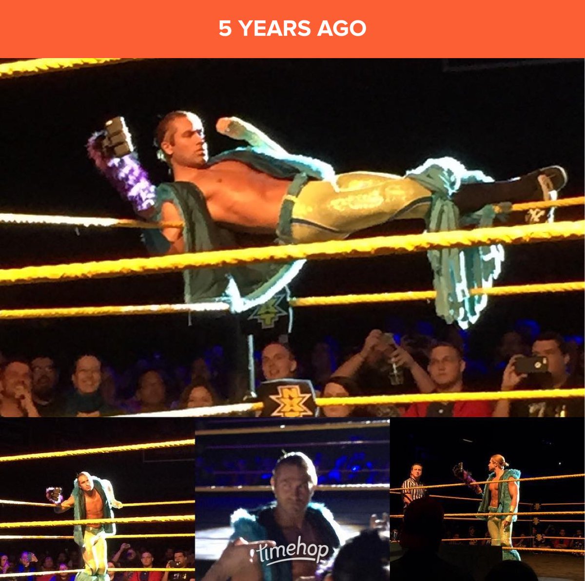 SES_Dunn's tweet image. 5 years ago ⁦@MmmGorgeous⁩ was feeling himself at an #NXTRoadtrip show in Houston. #NXT #PrincePretty