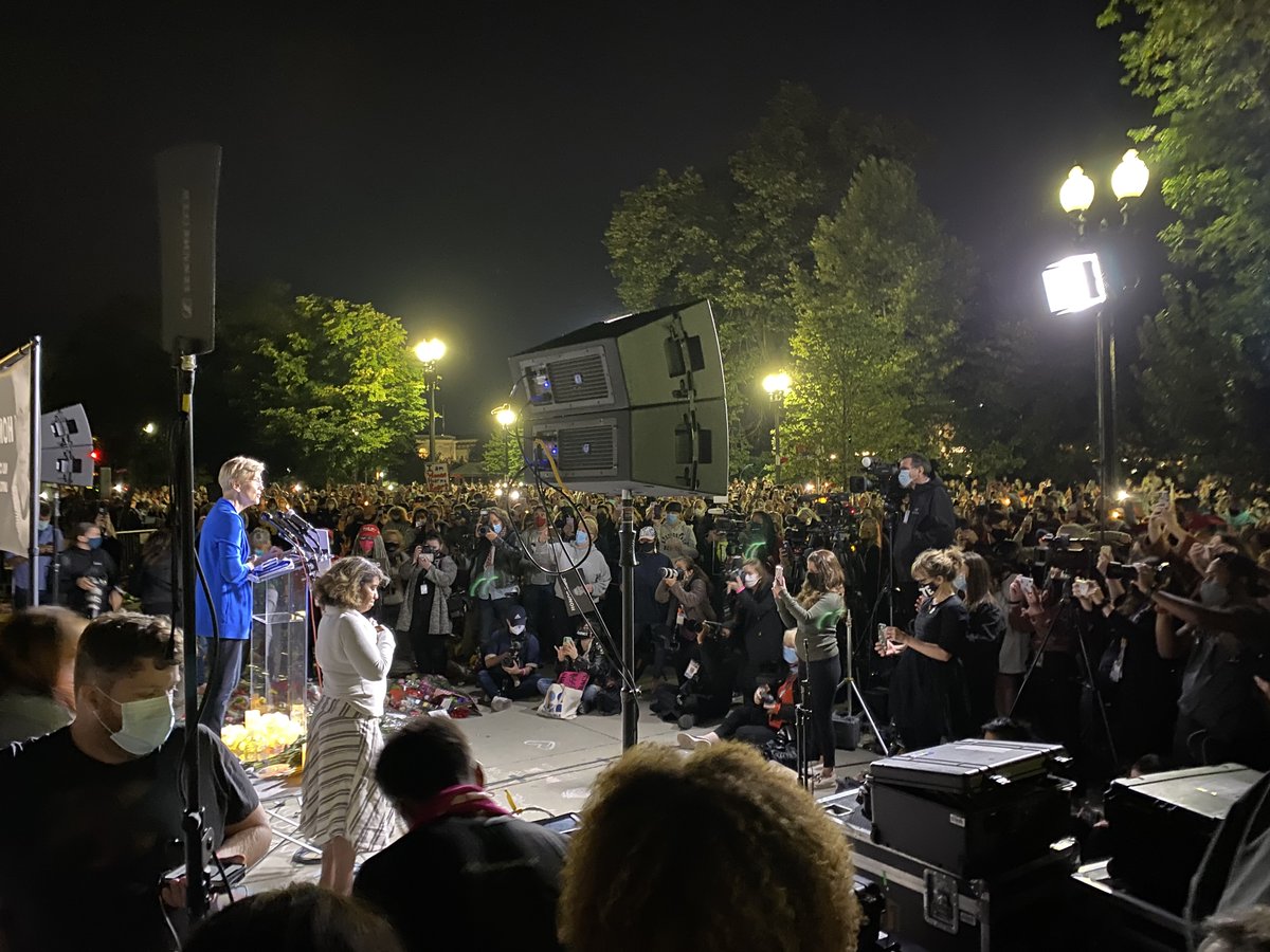 Stood on the steps of the Supreme Court tonight with thousands to say: Mitch McConnell thinks this fight is over. What he does not understand is that this fight has just begun.