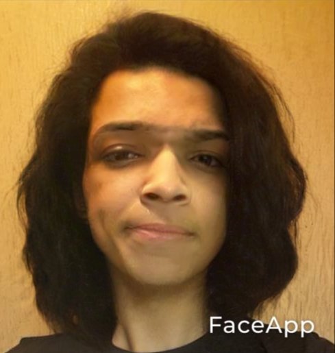 Playing around with the long hair filter on FaceApp again Do you think the  first picture is a realistic goal  rtrans