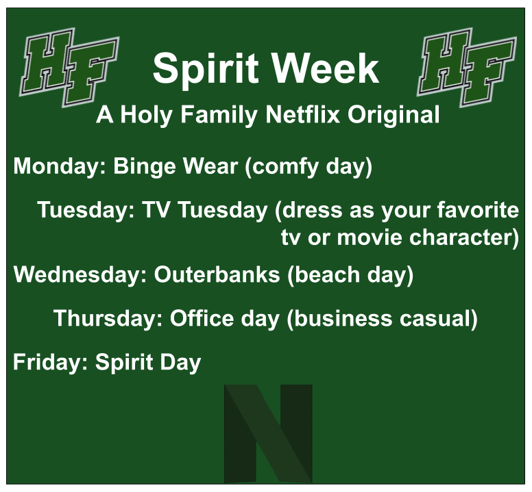 Spirit Week Dress Up Days!!!!