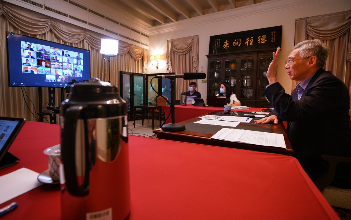 Held separate virtual meetings with <a href="/EDBsg/">EDBsg</a>’s International Advisory Council &amp; <a href="/MAS_sg/">MAS</a>’s International Advisory Panel over the past two evenings. Such dialogues are useful to shape Singapore’s strategies &amp; keep on top of global trends. – LHL go.gov.sg/501u28