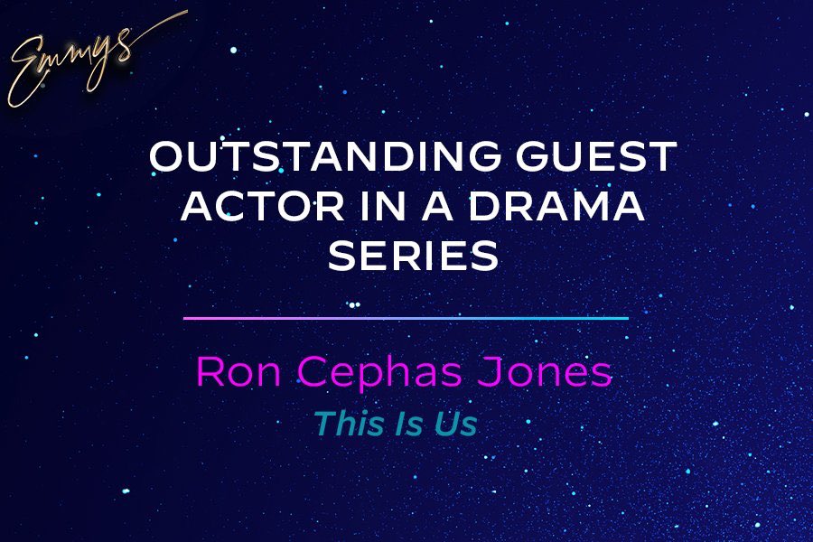 Congratulations to Ron Cephas Jones on his EMMY WIN for his portrayal of William Hill that we all love @NBCThisisUs! So well deserved, Ron. #ThisIsUs #EmmyWinner #OutstandingGuestActor