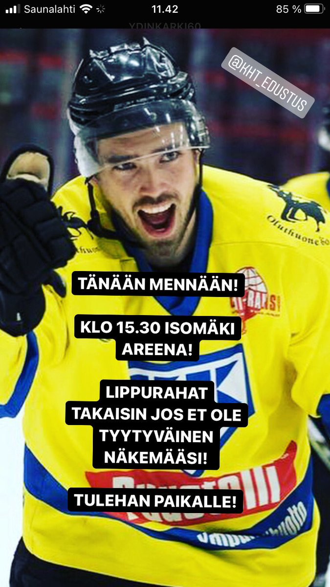 En uskonut, että pääsisin enää koskaan nauttimaan Suomen turvakaukaloista. Ihmeellisiä asioita voi kuitenkin tapahtua, ja tänään kausi alkaa klo 15.30 Isomäki Areenalla! 

Tulkaahan paikalle!

LIPPURAHAT TAKAISIN, MIKÄLI ET OLE TYYTYVÄINEN NÄKEMÄÄSI! 

#suomisarja 
<a href="/KarhuHT/">Karhu Hockey Team</a>