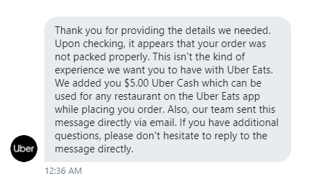 Maobari's tweet photo. @Uber_Support @Uber_Support All of the food was spilled by the courier. A $5 refund is a joke. Please help me get in touch with someone who can authorize the full refund I need for literally delivering all my food poured out of it's containers into a bag. https://t.co/qr8FtaN16I