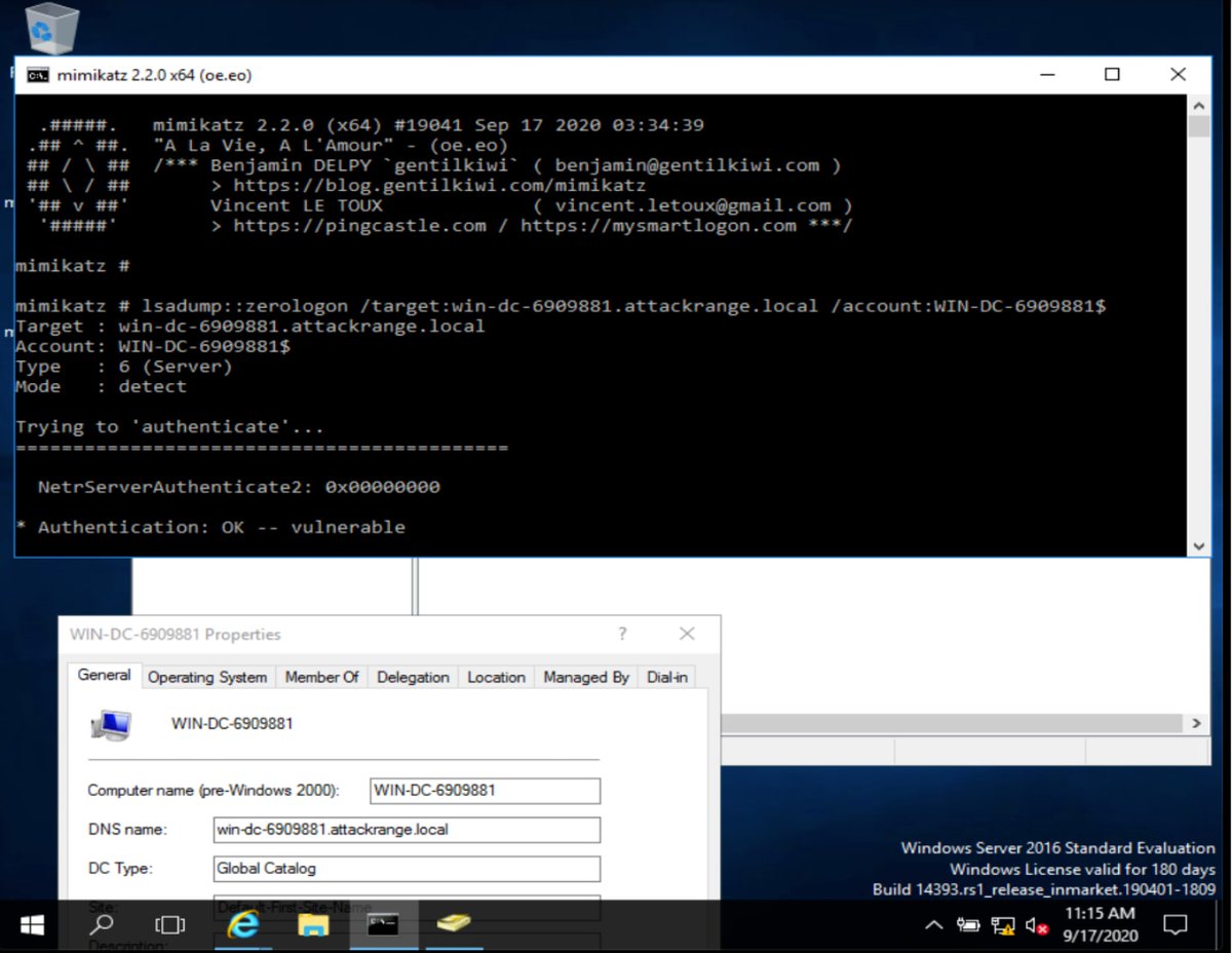 matthieugarin's tweet photo. #ARécupérer 👍 Excellent : règles #Splunk pour détecter une exploitation #Zerologon 💣 https://t.co/LRcoEKDHt7

➡️ Le Blogpost montre comment utiliser Splunk #AttackRange pour tester l'exploit et le détecter dans votre contexte 🔎. Super travail ! https://t.co/B2qS8qPZ9x