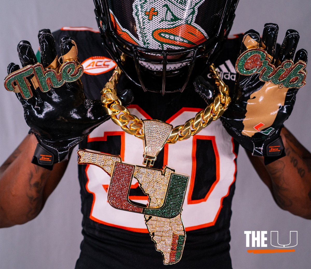 CanesFootball's tweet photo. On display tonight. https://t.co/bEZW2b60dp