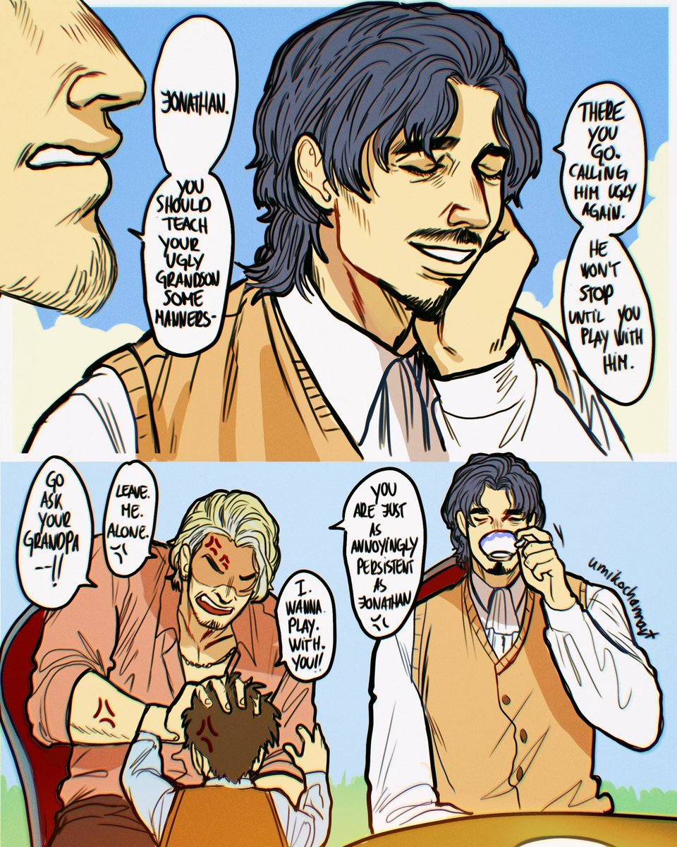 It seems like today was a dad/grandpa day for me ? More good ending AU bc it's wholesome ?? #JoJosBizarreAdventure 