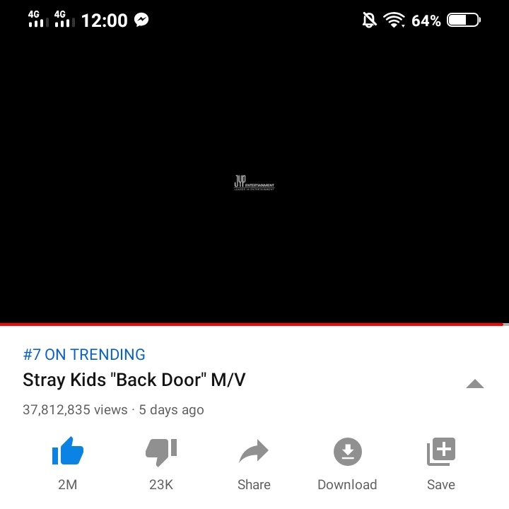 12:56 PM KST— 37,812,835 views #50MKnockingAtBackDoor @Stray_Kids  #StrayKids  #스트레이키즈